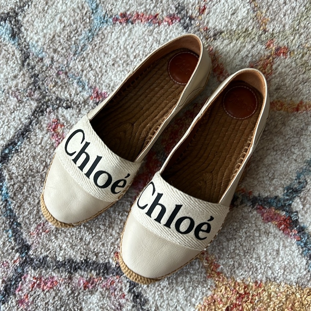 CHLOE Woody Espadrilles in Cream - 37